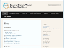 Tablet Screenshot of centralsandswater.org